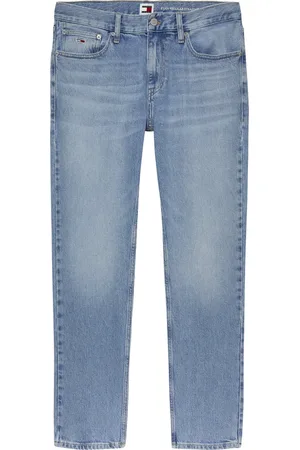 Tommy Hilfiger Jeans, Heren, Blauw, W33, Katoen, Blauwe Slim Fit Straight Leg Jeans