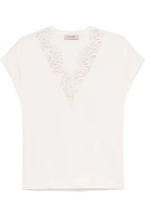 Twin-Set Tops, Dames, , 2Xl, Stijlvolle T-shirts en Polos
