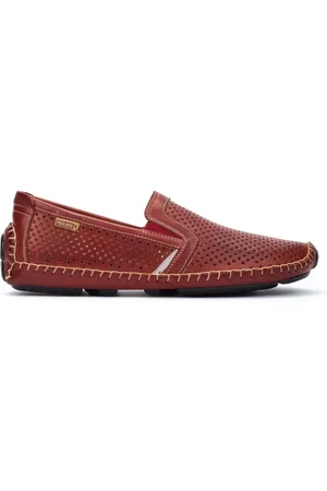 Pikolinos Schoenen, Heren, Rood, 46 EU, Rode geperforeerde herenloafer