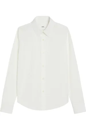 Ami Blouses & Shirts, Dames, Wit, XS, Witte Knoopshirt, Lange Mouwen