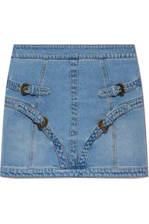 VERSACE Rokken, Dames, Blauw, W25, Denim, Denim rok