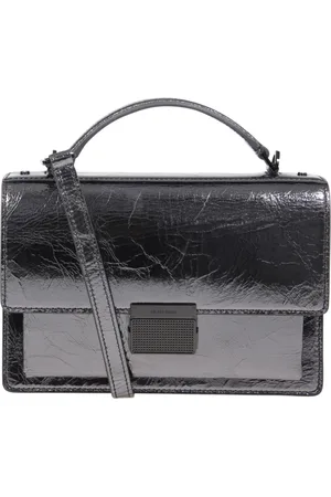 Golden Goose Tassen, Dames, Zwart, ONE Size, Leer, Venezia tas van lakleer met metalen details