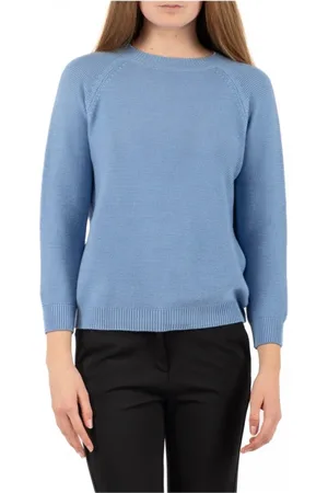 Max Mara Truien, Dames, Blauw, S, Katoen, Casual T-shirt voor het