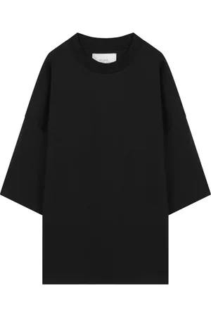 STUDIO NICHOLSON Tops, Heren, Zwart, S, Korte mouwen ronde hals T-shirt