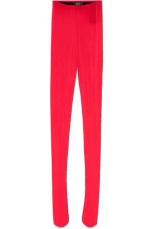 WARDROBE.NYC Broeken, Dames, Rood, XS, Doorschijnende strakke leggings