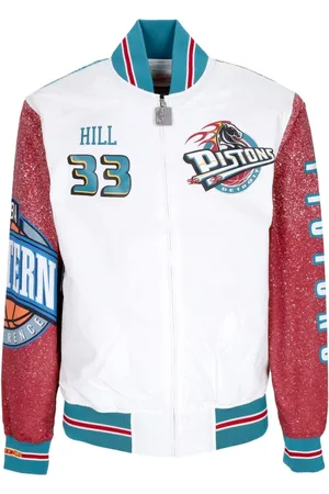Mitchell & Ness Jassen, Heren, Veelkleurig, M, Polyester, NBA Burst Bomberjack Grant Hill