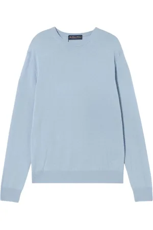 Brooks Brothers Truien, Heren, Blauw, S, Kasjmier, Kasjmier Crewneck Sweater