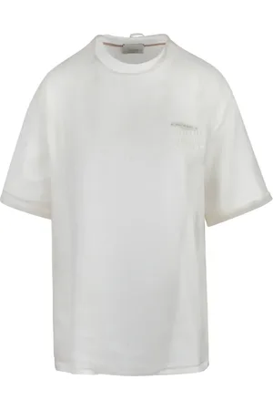 ALYSI Tops, Dames, Wit, L, Organza, Organza Twinset T-Shirt en Blouse