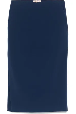 Elisabetta Franchi Rokken, Dames, Blauw, L, Polyester, Blauwe Stijlvolle Rokken