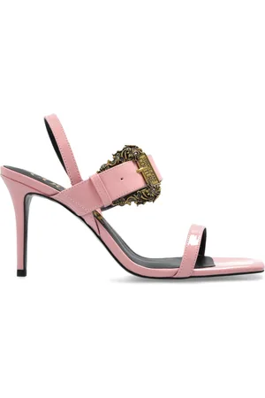VERSACE Schoenen, Dames, Roze, 40 EU, Sandalettes met hak