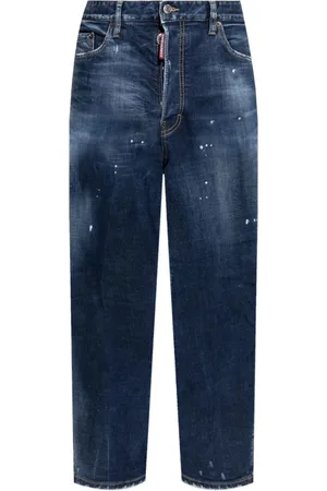 Dsquared2 Jeans, Heren, Blauw, S, Denim, Navy Slim Fit Stretch Denim Jeans