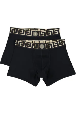 VERSACE Ondergoed, Heren, Zwart, L, Katoen, Zwart ondergoed met kenmerkende details
