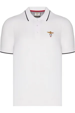 Aeronautica Militare Tops, Heren, Wit, L, Polo Shirt