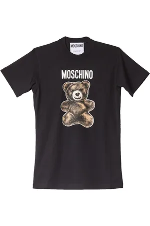 Moschino Tops, Dames, Zwart, XL, Katoen, Adrian Bear T-shirt