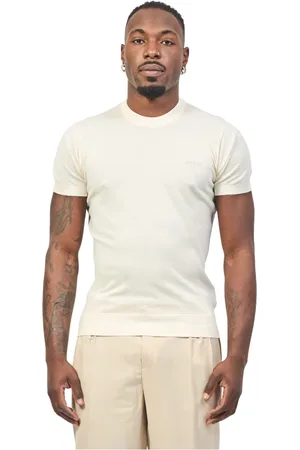 Guess Tops, Heren, , L, Katoen, T-shirt met Ribbed Trim