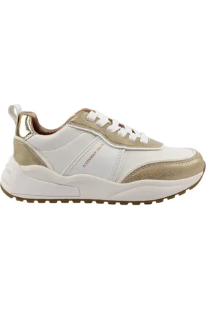 Alexander Smith Schoenen, Dames, Wit, 40 EU, Elegante Gold Dover Schoenen