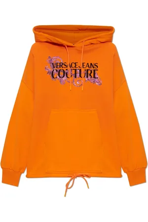 VERSACE Sweatshirts & Hoodies, Dames, Oranje, M, Hoodie