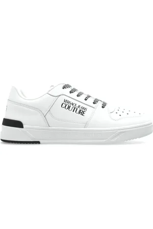 VERSACE Schoenen, Heren, Wit, 42 EU, Leer, Sneakers met logo