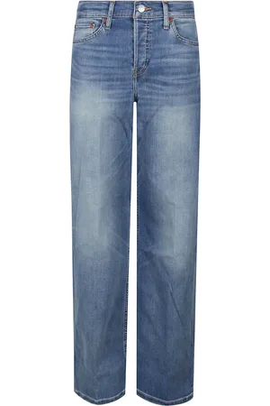RE/DONE Jeans, Dames, Blauw, W27, Wijde Pijp Jeans