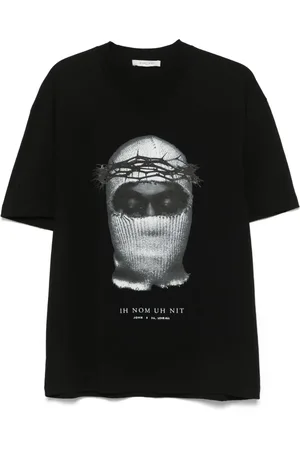 Ih Nom Uh Nit Tops, Heren, Zwart, 2Xl, Katoen, Zwart Katoenen Logo Print T-shirt