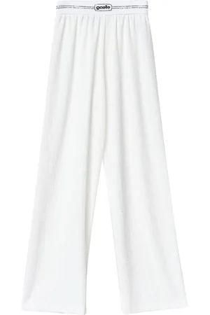 GAËLLE Broeken, Dames, Wit, M, Katoen, Witte elegante broek voor vrouwen