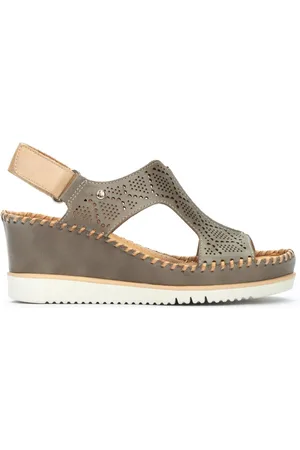 Pikolinos Schoenen, Dames, Groen, 40 EU, Leer, Groene damessandaal - Aguadulce