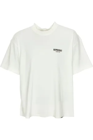 Represent Tops, Heren, Wit, S, Katoen, Logo Print Owners Club T-Shirt