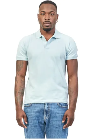 K-Way Tops, Heren, Blauw, S, Katoen, Lichtblauwe Polo T-shirt Amedee