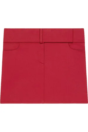 Courrèges Rokken, Dames, Rood, XS, Katoen, Rode Mini Rok met Zakken