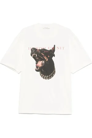 Ih Nom Uh Nit Tops, Heren, Wit, M, Katoen, Wit Logo Print Katoenen T-shirt