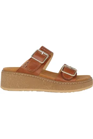 Pikolinos Schoenen, Dames, Bruin, 39 EU, Leer, Hoge hak sandaal - bruin