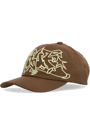 Huf Accessoires, unisex, Bruin, ONE Size, Wol, Bruine Curvy Snapback Hoed met 3D Logo