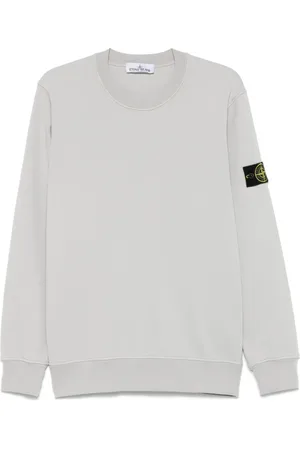 Stone Island Sweatshirts & Hoodies, Heren, Grijs, S, Katoen, Grijze Sweater Collectie