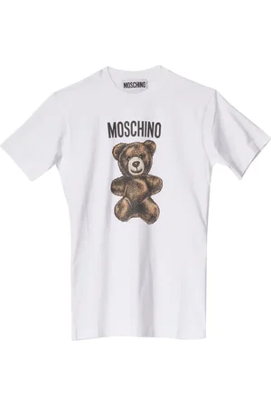 Moschino Tops, Dames, Wit, XL, Katoen, Adrian Beer T-shirt Wit Katoen Korte Mouw