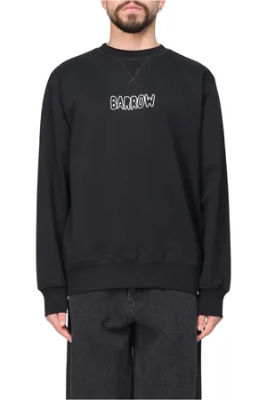 BARROW Sweatshirts & Hoodies, Heren, Zwart, M, Fleece Sweatshirt voor Stijlvol Comfort