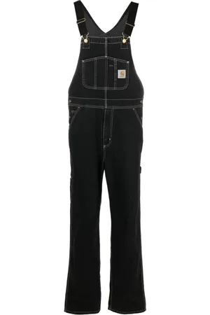 Carhartt Jumpsuits & Playsuits, Heren, Zwart, W30, Denim, Zwarte Denim Salopette Jurk