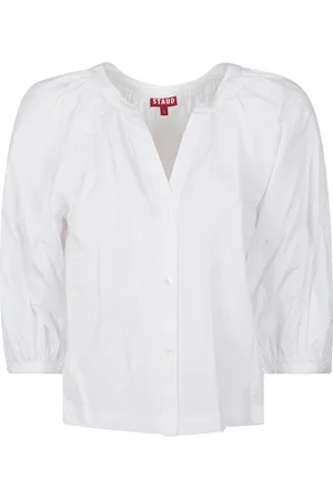 Staud Blouses & Shirts, Dames, Wit, L, Stijlvolle Dill Top voor Vrouwen