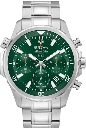BULOVA Accessoires, Dames, Groen, ONE Size, Marine Star 96B396 horloge