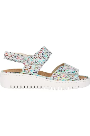 Waldläufer Schoenen, Dames, Veelkleurig, 41 1/2 EU, Suède, Comfortabele brede pasvorm sandaal