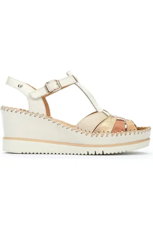 Pikolinos Schoenen, Dames, , 40 EU, Off white sleehak leren sandaal
