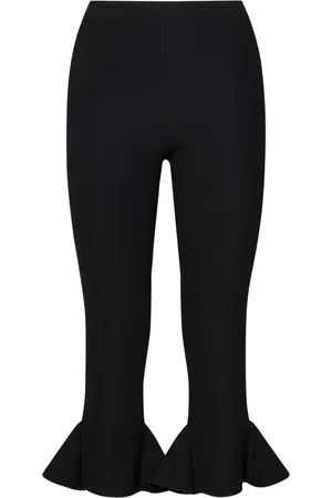 Nensi Dojaka Broeken, Dames, Zwart, XS, Zwarte Flared Broek Elastische Taille