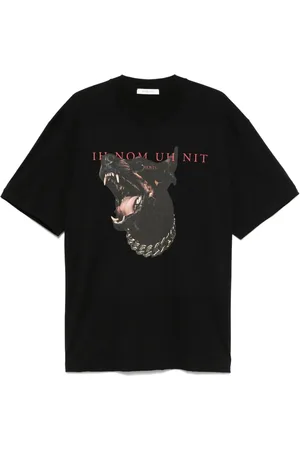 Ih Nom Uh Nit Tops, Heren, Zwart, XL, Katoen, Zwart Katoenen Logo Print T-shirt