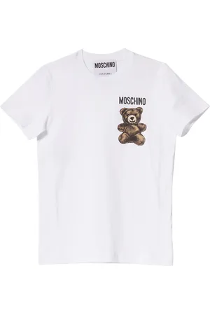Moschino Tops, Dames, Wit, XL, Katoen, Adrian Beer T-shirt Wit Katoen Korte Mouw