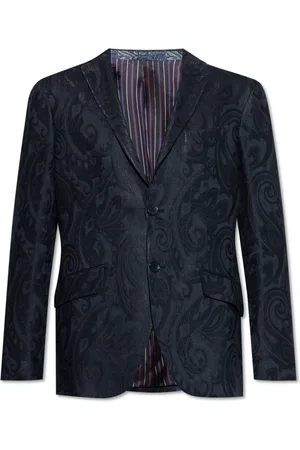 Etro Jassen, Heren, Blauw, M, Linnen, Linnen Blazer