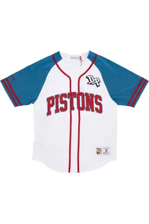 Mitchell & Ness Tops, Heren, Veelkleurig, XL, Katoen, NBA Oefendag Jersey Detroit Pistons