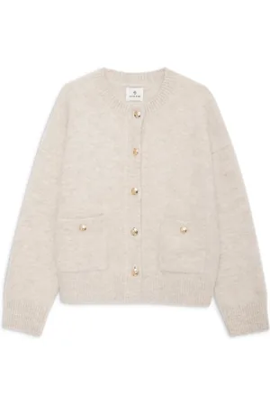 ANINE BING Truien, Dames, , M, Gezellige Vest - Licht Haver
