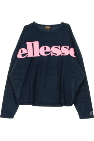 Ellesse Sweatshirts & Hoodies, Dames, Blauw, S, Navy Crewneck Sweatshirt voor vrouwen