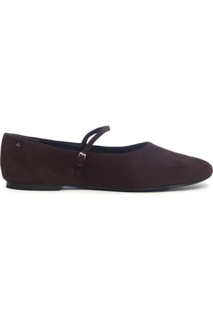 Tory Burch Schoenen, Dames, Bruin, 36 EU, Suède, Donker Cacao Ballerina Mary Jane Schoenen