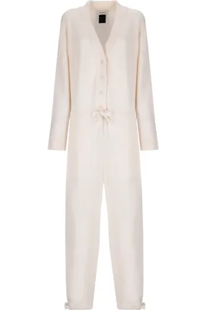 LANEUS Jumpsuits & Playsuits, Dames, , 2Xs, Wol, Tuta Scollo V In Wol En Angora