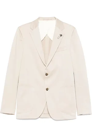 LARDINI Jassen, Heren, , 2Xl, Katoen, Katoenen Blazer met Knoopsluiting